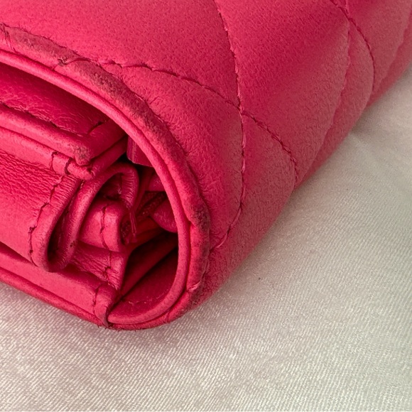 CHANEL Lambskin Quited CC Classic Flap Long Wallet Pink - Picture 7 of 15